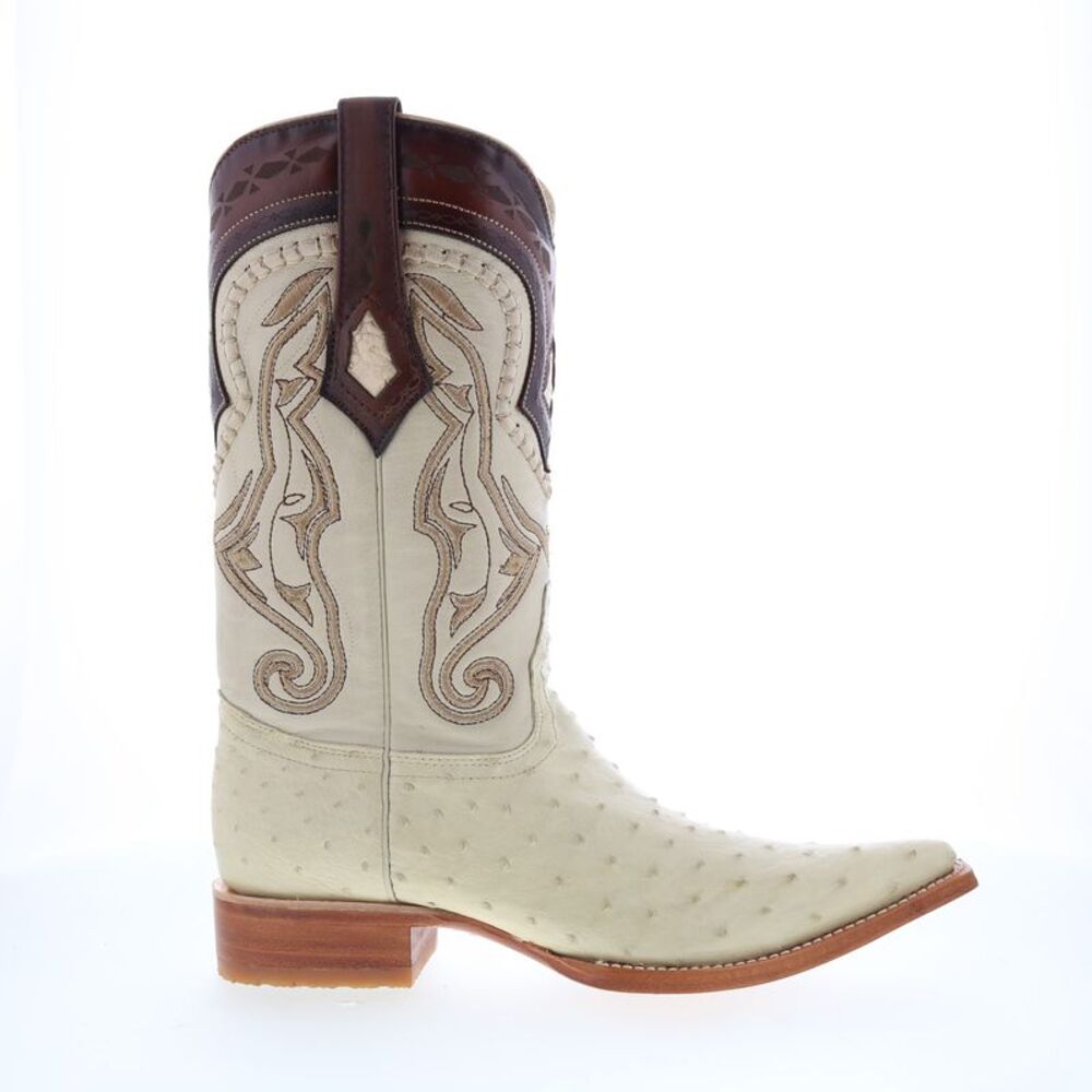 Los Altos Mens Ostrich Boots XXX-Toe Beige Boots (NWT)